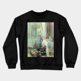 A Hotel Room by John Singer Sargent Crewneck Sweatshirt